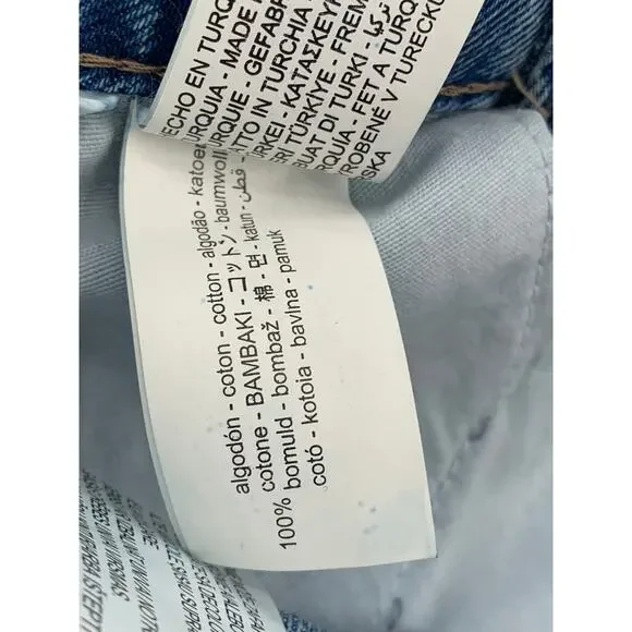 ZARA Women’s Medium Blue Denim High-Rise Straight-Leg Five Pocket Jeans SZ 4 - Picture 11 of 11